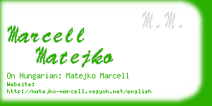 marcell matejko business card